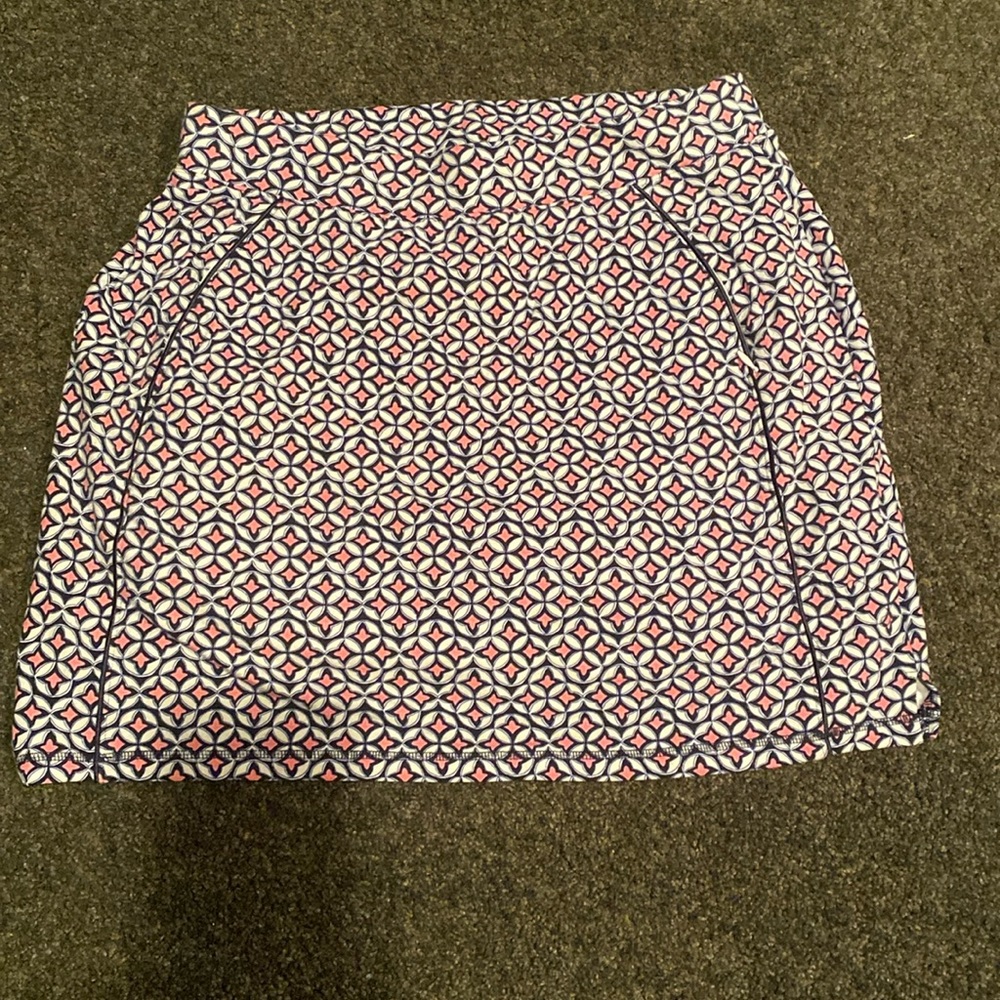 Talbots skorts with shorts underneath white, pink and blue